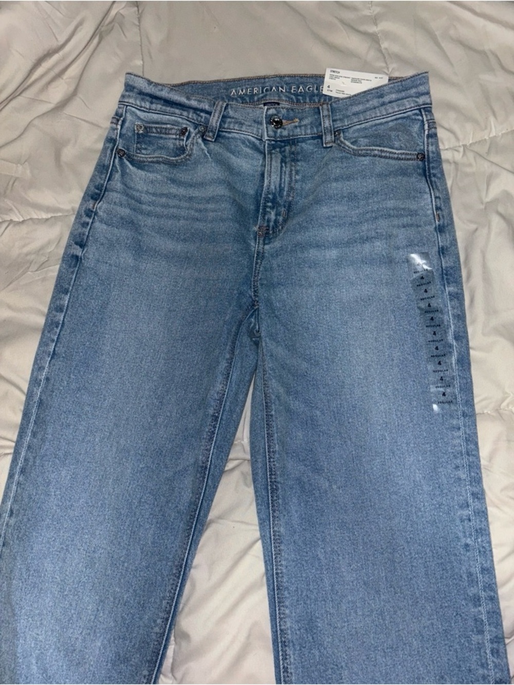 American Eagle Outfitters Light Blue Straight Leg Jeans
